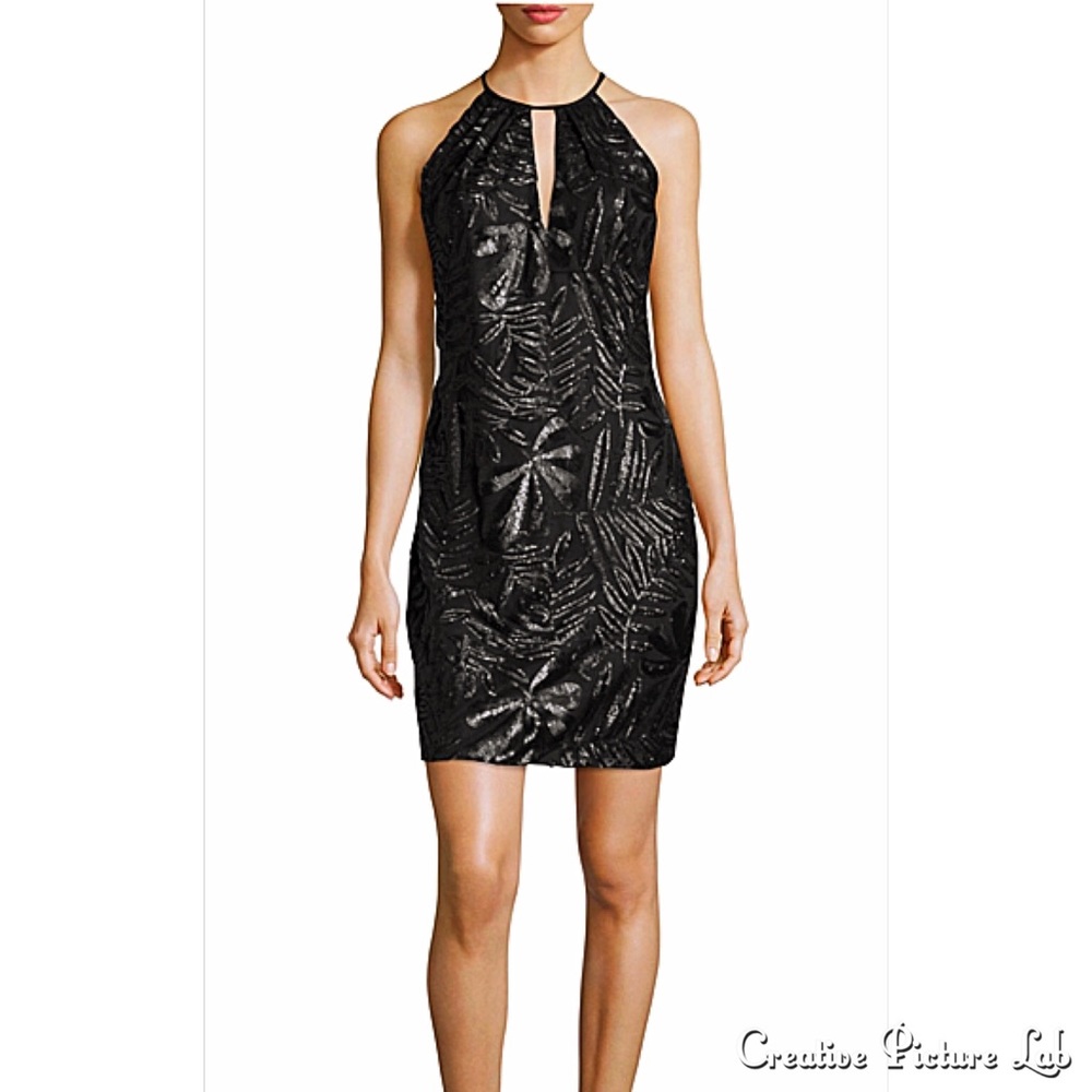Carmen Marc Valvo Embroidered Cocktail Dress NWT - Picture 7 of 7